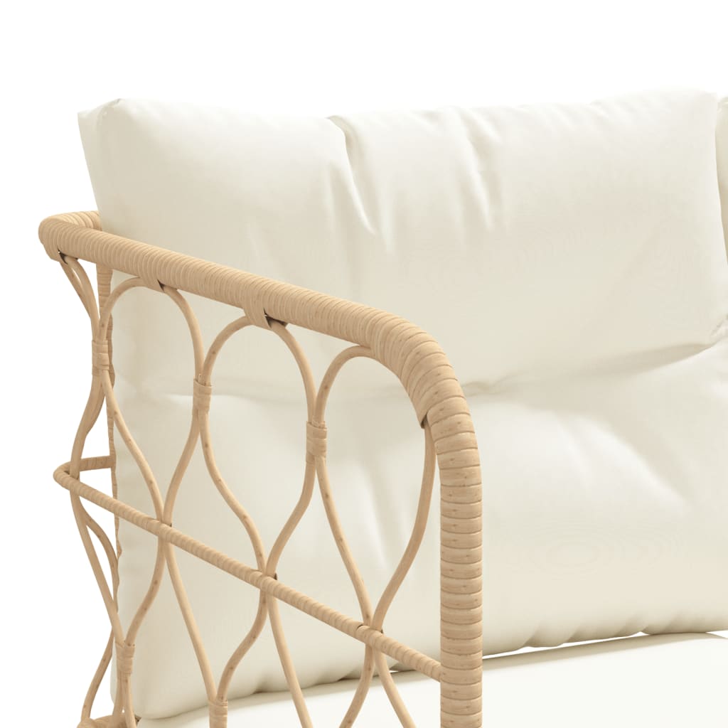 Set vrtnih sofa s jastucima crni od čelika i tekstilena