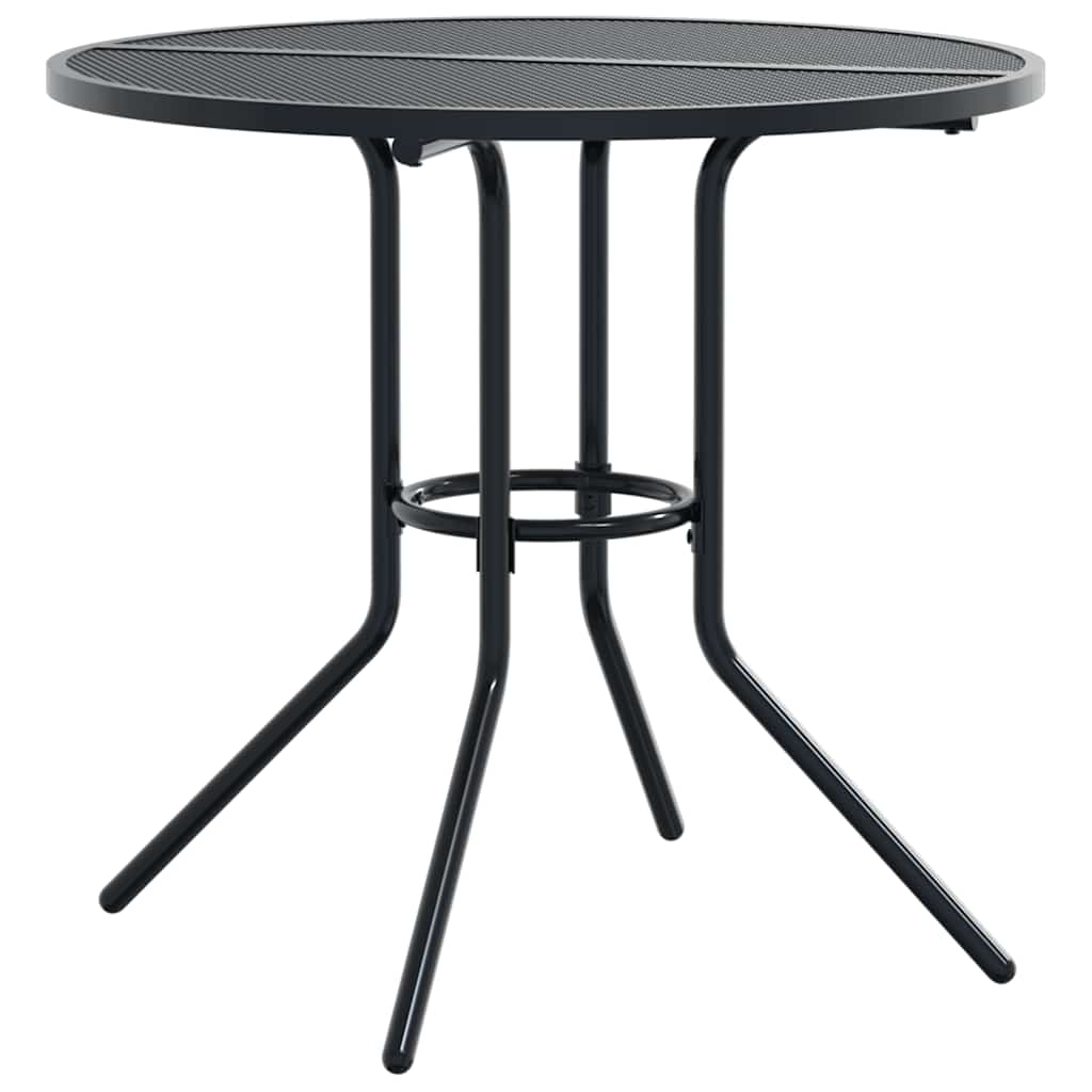 Set složivih vrtnih stolica 5 kom antracit čelik obložen prahom Antracitno siva 80 x 72.5 cm