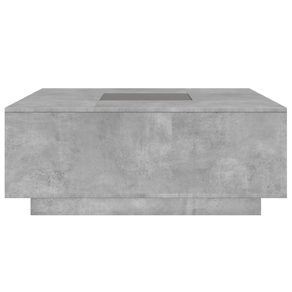 Stolić s beskonačnim LED siva boja betona 100x100x40 cm
