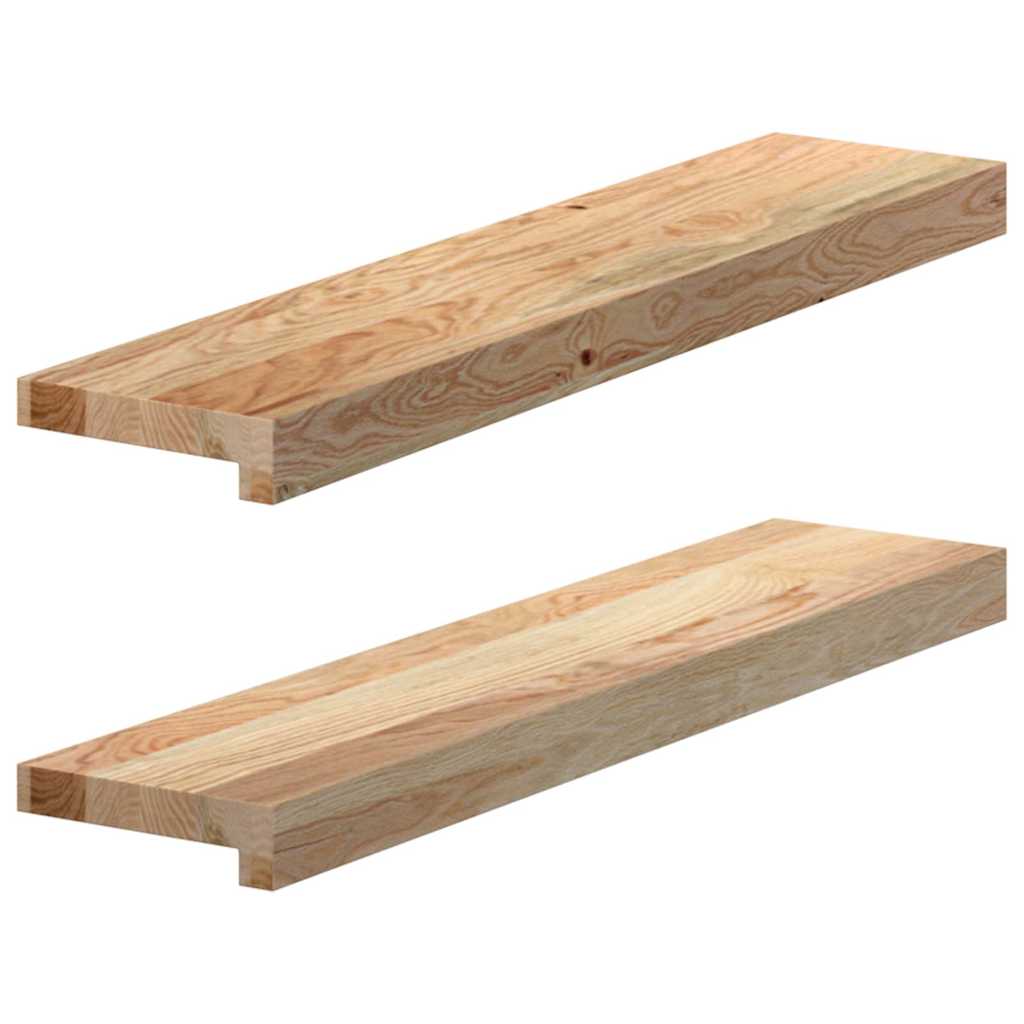 Prozorske klupčice 2 kom. Neobrađene 70x15x2 cm Masivno drvo hrast
