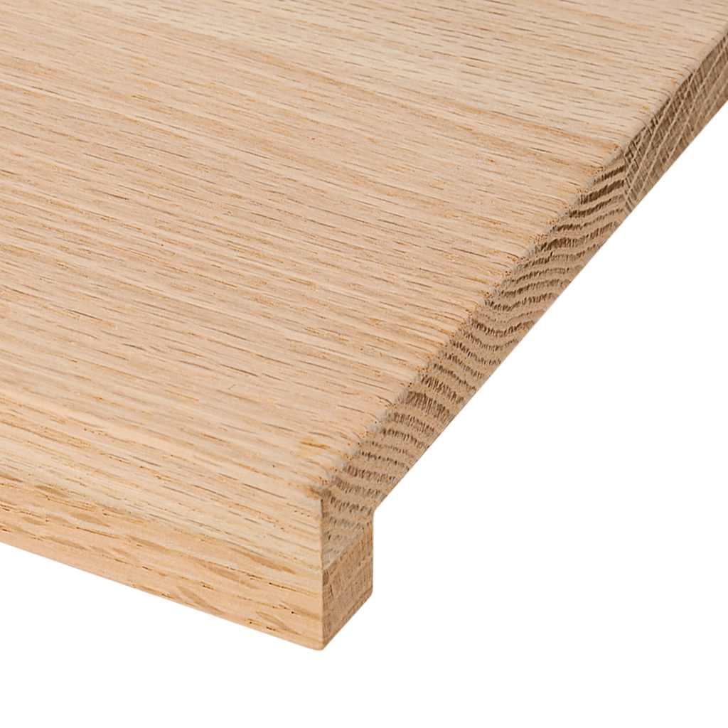 Prozorske klupčice 2 kom. Neobrađene 80x15x2 cm Masivno drvo hrast