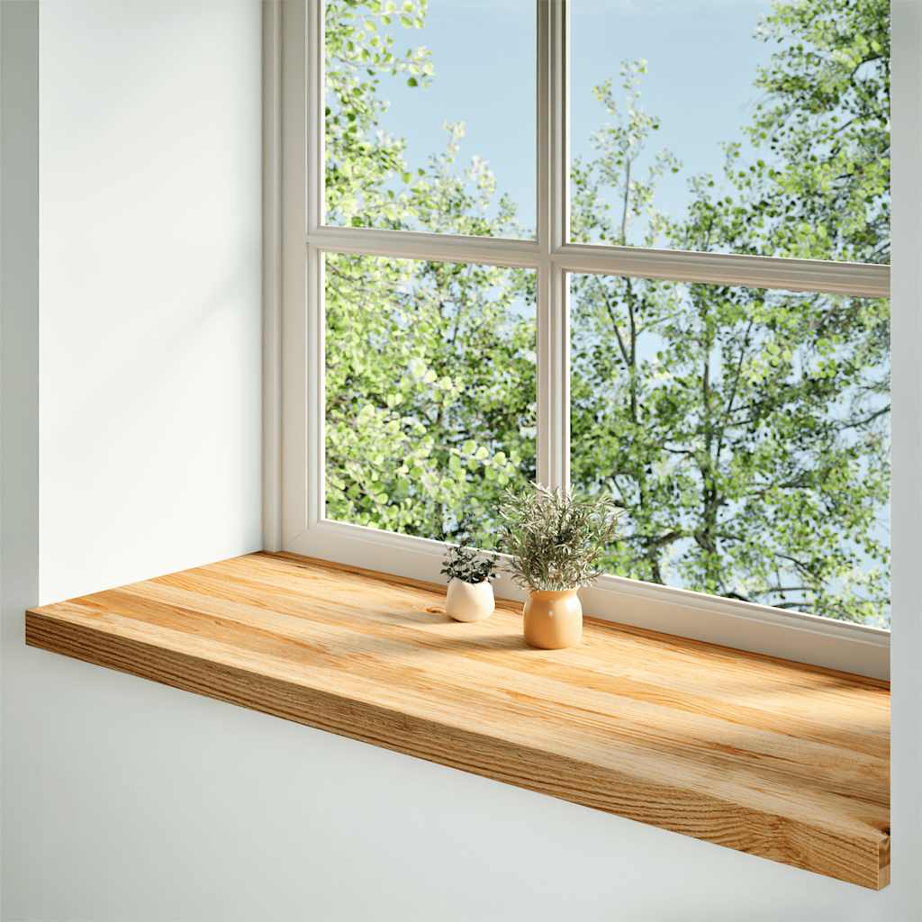 Prozorske klupice 2 kom svijetlosmeđe 110x40x2 cm masivne hrast