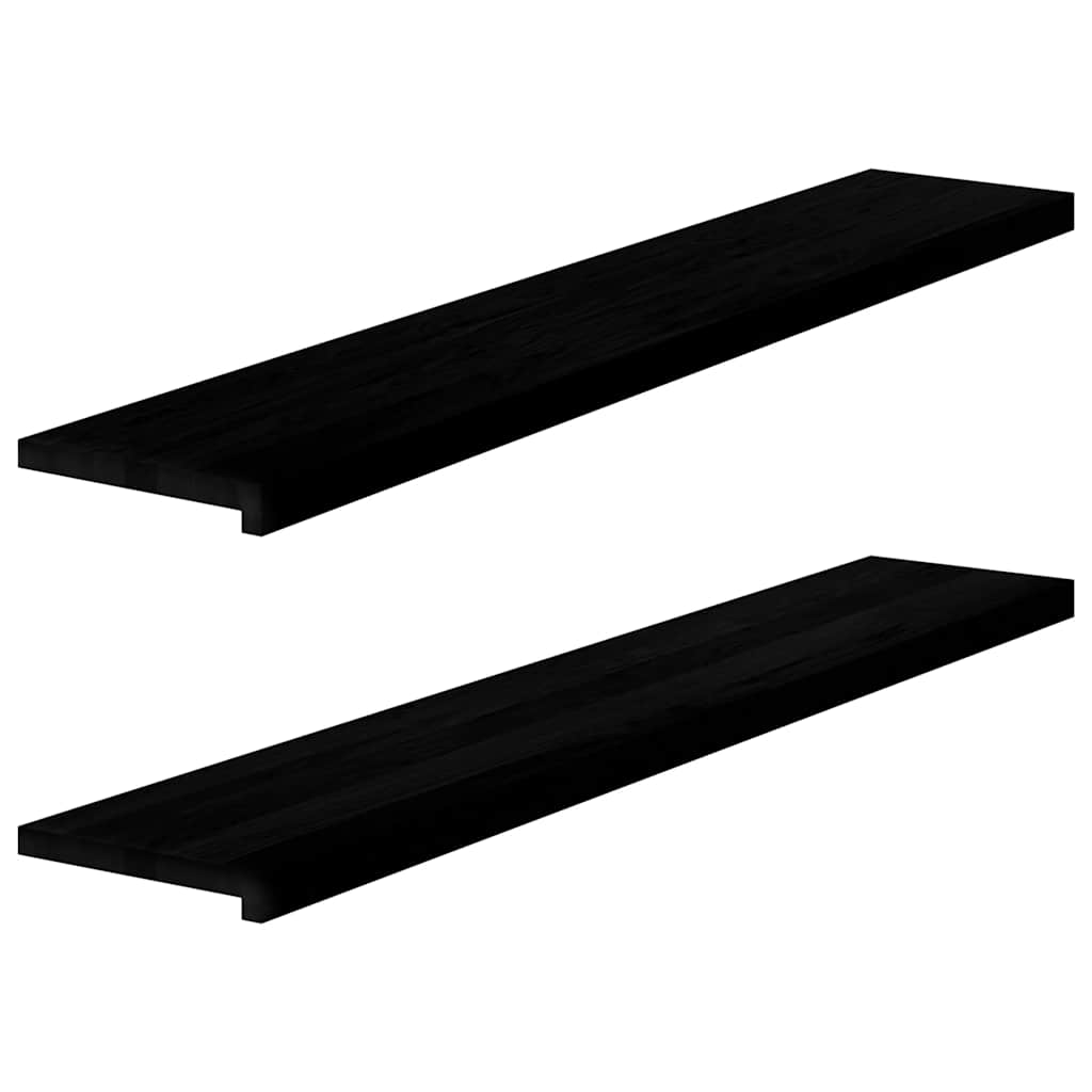 Prozorske klupice 2 kom tamnosmeđe 140x30x2 cm masivne hrast