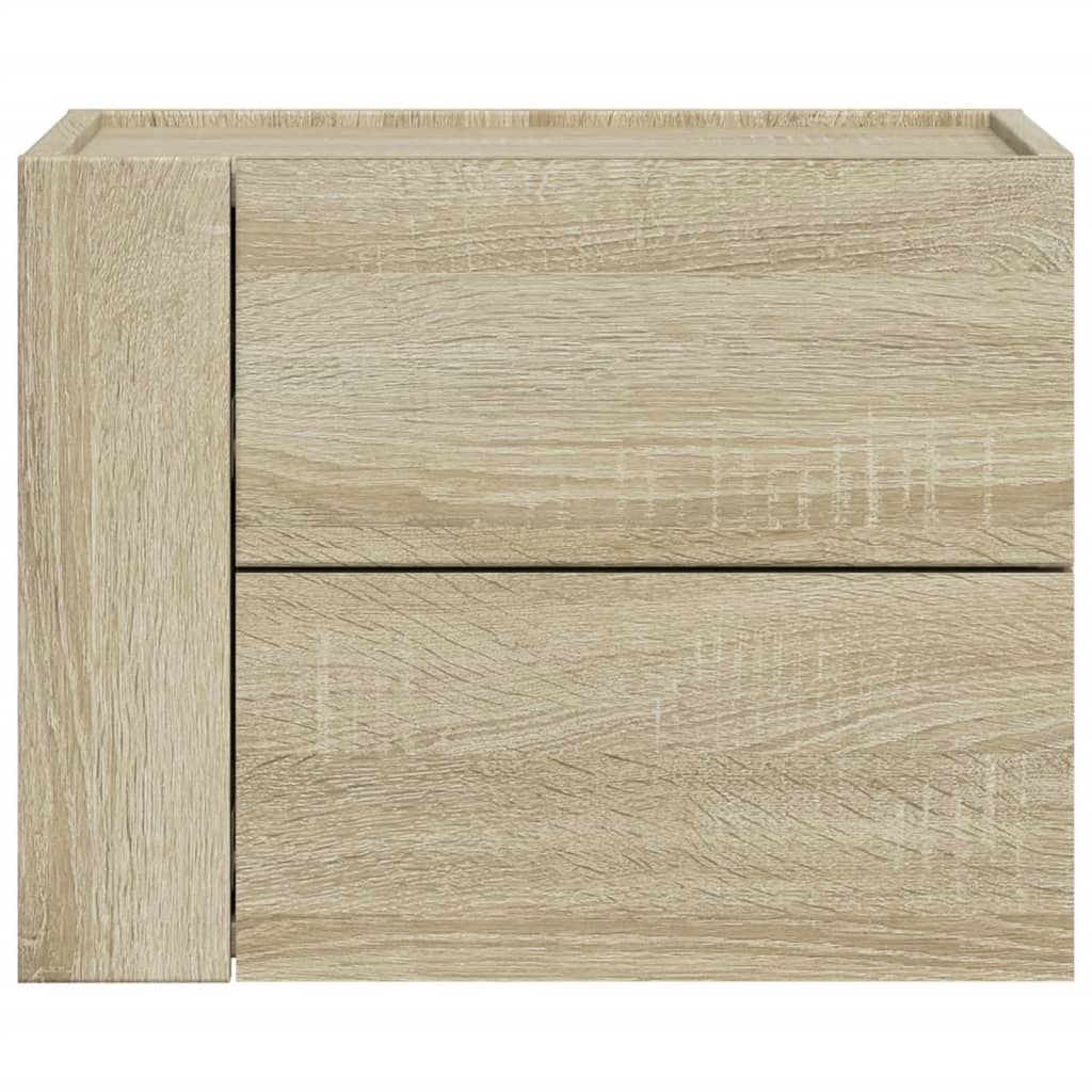 Zidni noćni ormarići 2 kom boja hrasta sonome 45x30x35 cm Smeđa