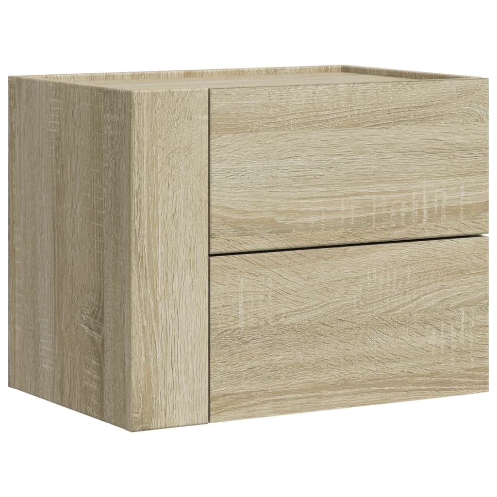 Zidni noćni ormarići 2 kom boja hrasta sonome 45x30x35 cm Smeđa