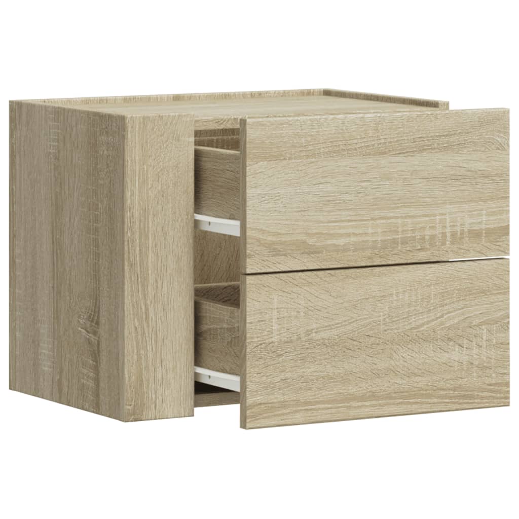 Zidni noćni ormarići 2 kom boja hrasta sonome 45x30x35 cm Smeđa