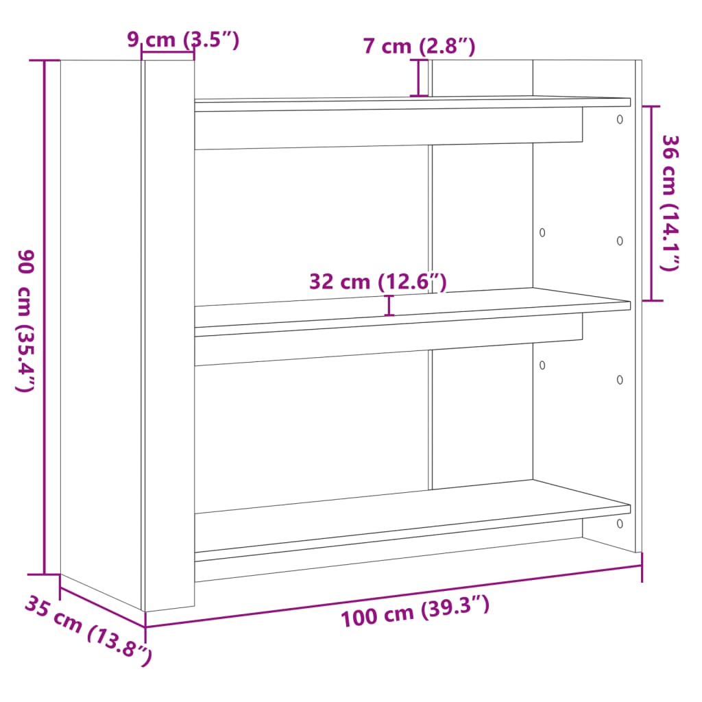 Konzolni stol boja hrasta 100x35x90 cm konstruirano drvo Smeđa