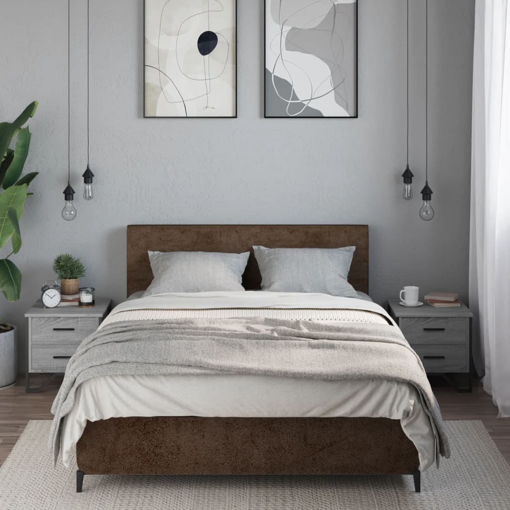 Noćni ormarići 2 kom boja hrasta 40x41x40 cm konstruirano drvo