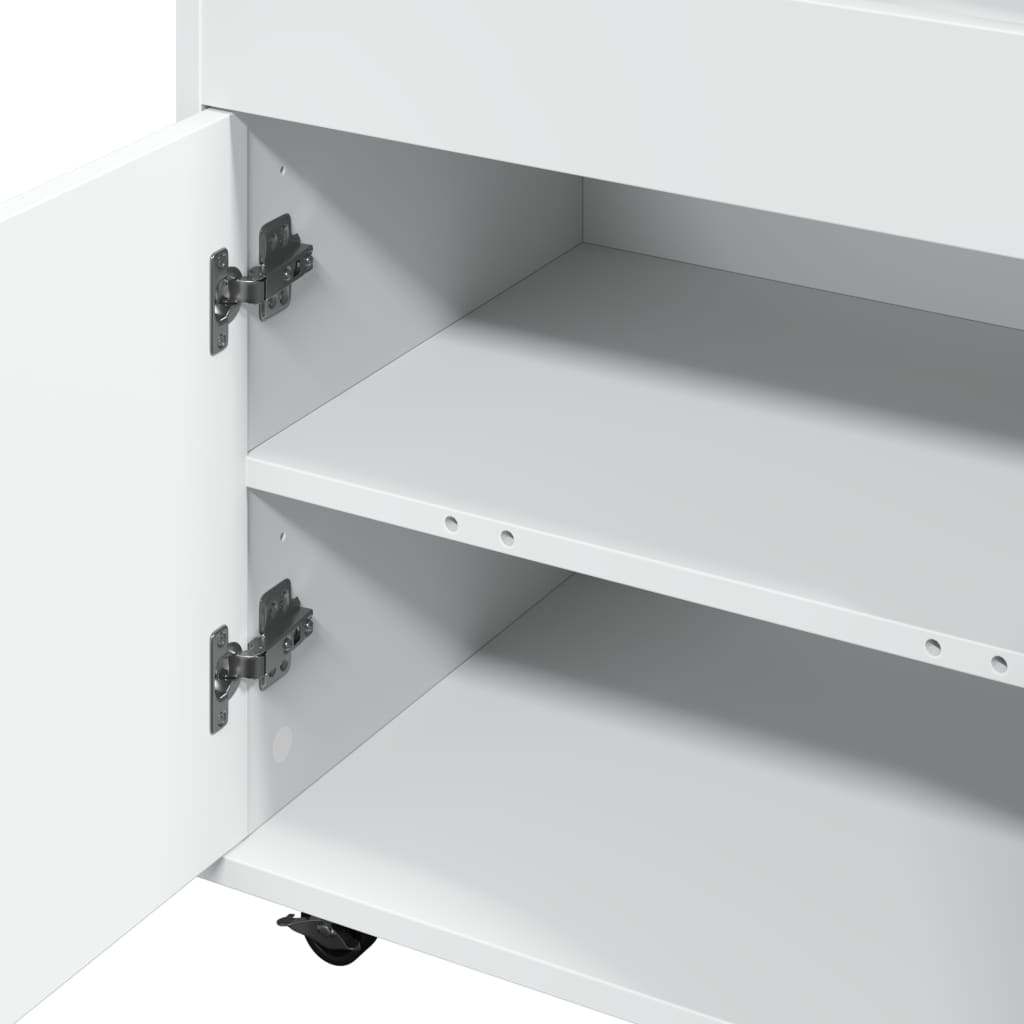 Barska kolica bijela 60 x 39,5 x 89 cm od konstruiranog drva