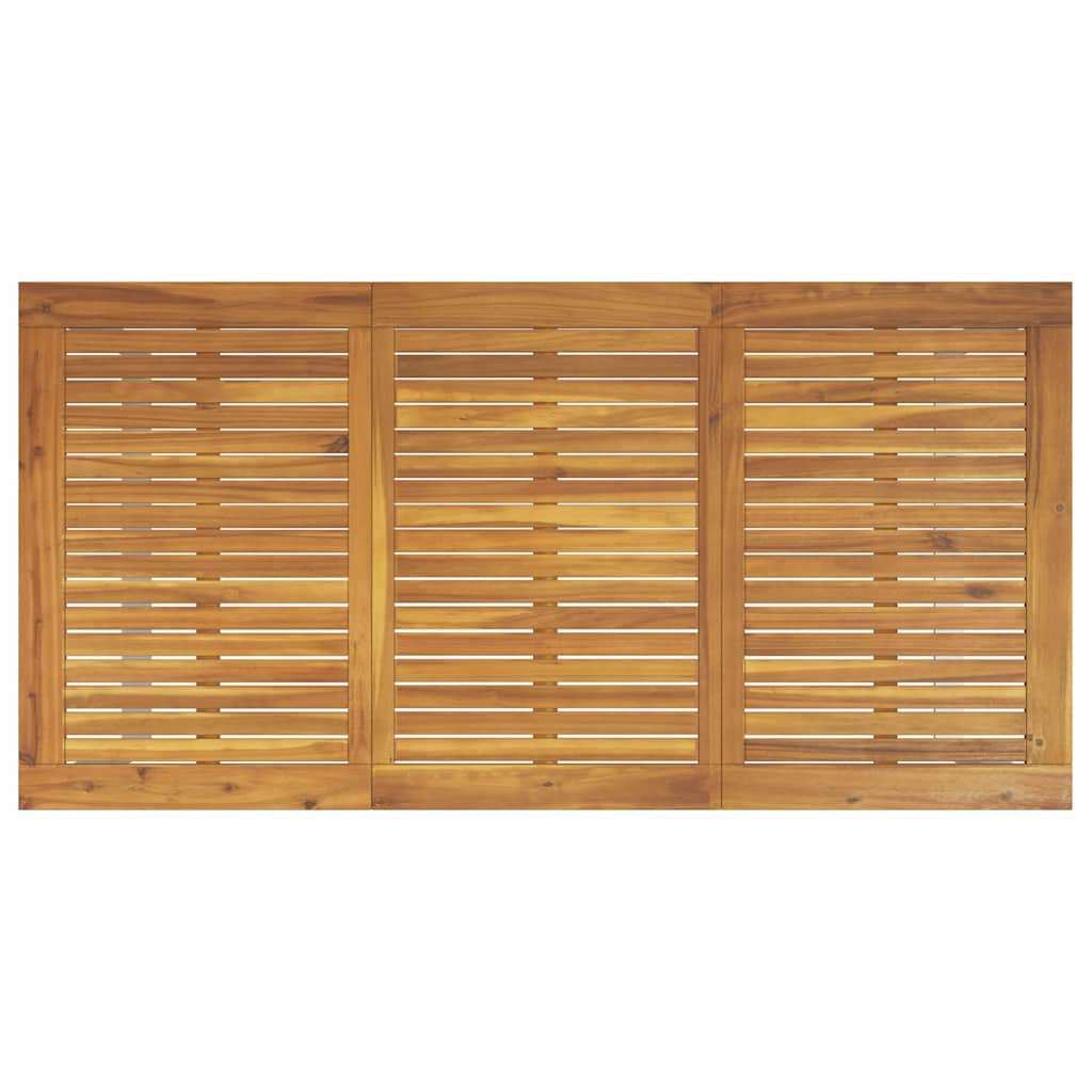 Vrtni set za objed 7 pcs Siva Čvrsto drvo akacije
