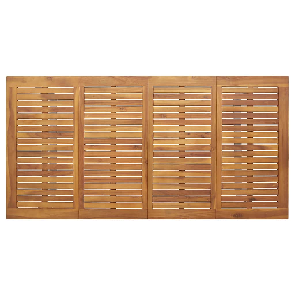 Vrtni set za objed 7 pcs Siva Čvrsto drvo akacije