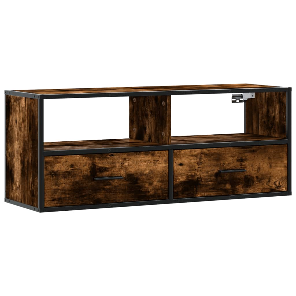 TV ormarić boja dimljenog hrasta 100x31x39,5 cm konstruirano Smeđa