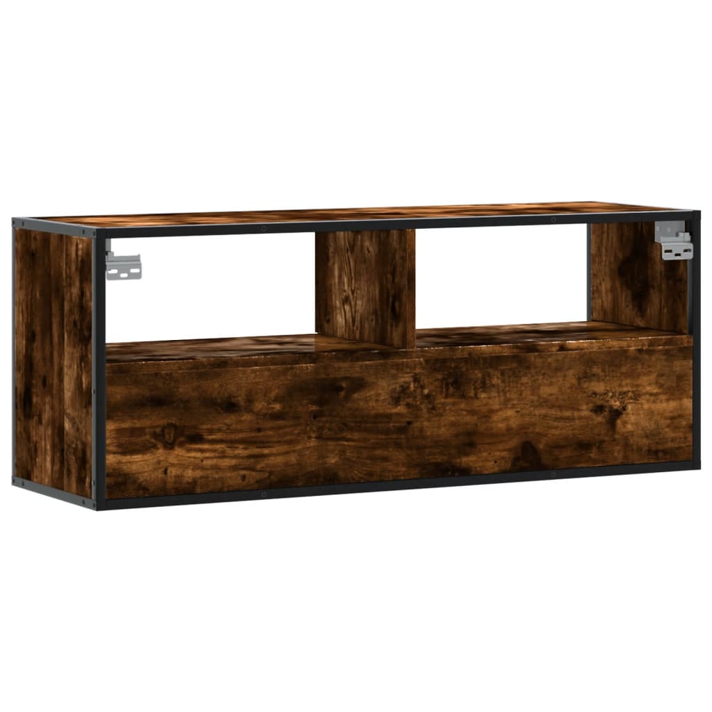 TV ormarić boja dimljenog hrasta 100x31x39,5 cm konstruirano Smeđa