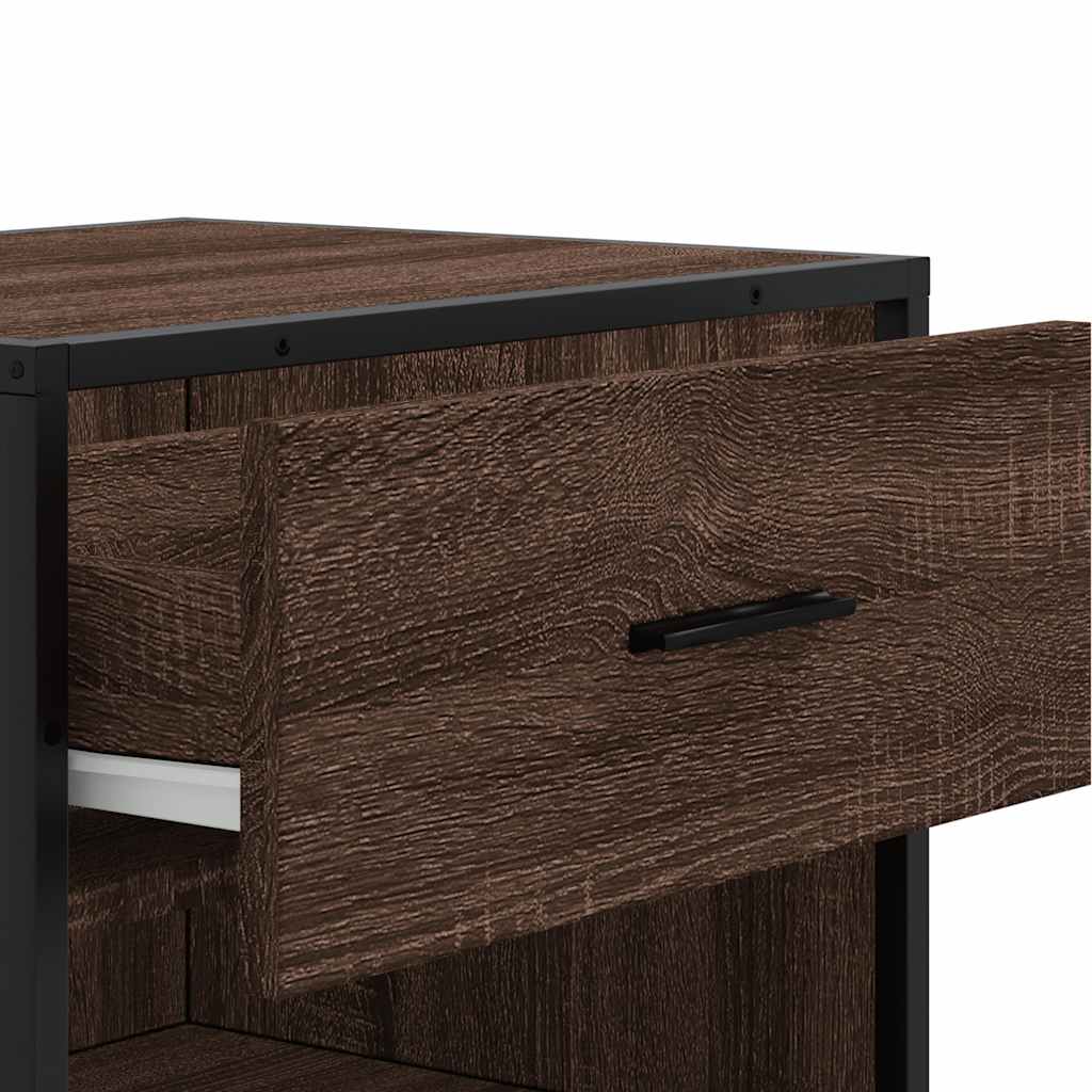 Stalak za cipele boja hrasta 48x38x97,5 cm konstruirano drvo Smeđa