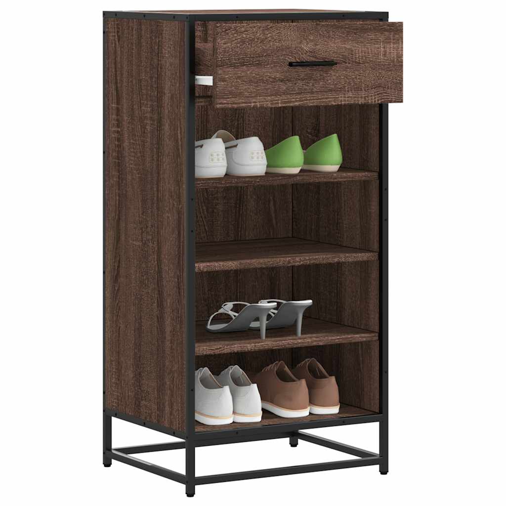 Stalak za cipele boja hrasta 48x38x97,5 cm konstruirano drvo Smeđa