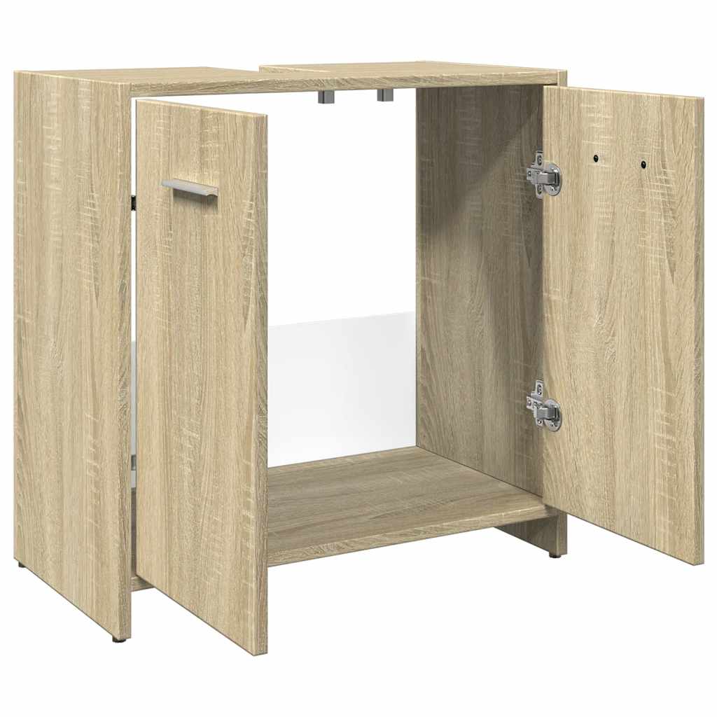 Ormarić za umivaonik boja hrasta 60x33x60 cm konstruirano drvo Smeđa