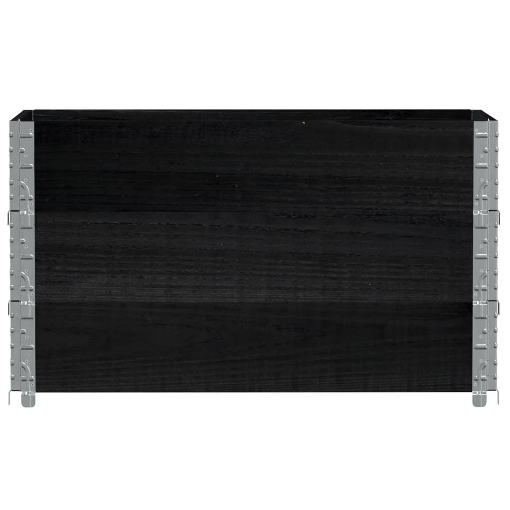 Vrtna sadilica crna 100x50 cm od masivne borovine