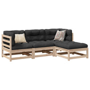4-dijelni set vrtnih sofa od masivne borovine