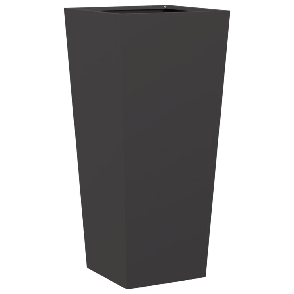 Vrtna sadilica crna 35x35x75 cm čelična