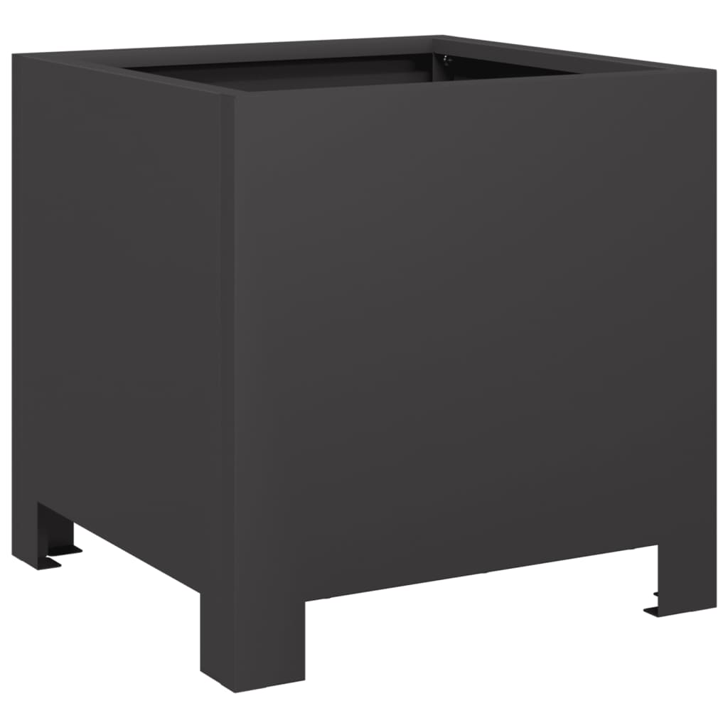 Vrtne sadilice 2 kom crne 30x30x30 cm čelične