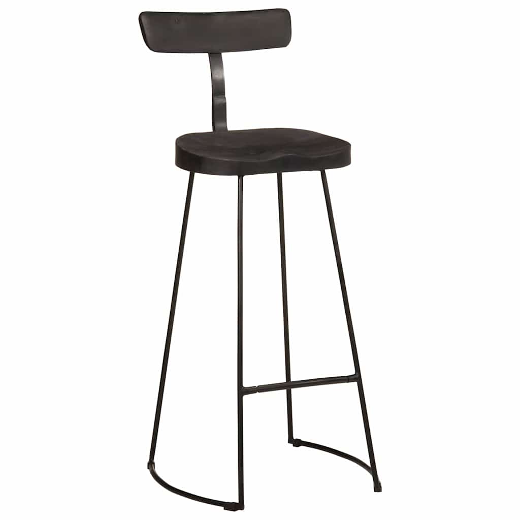 Barske stolice 2 kom. Crne 49x43x103 cm Masivno drvo boje manga