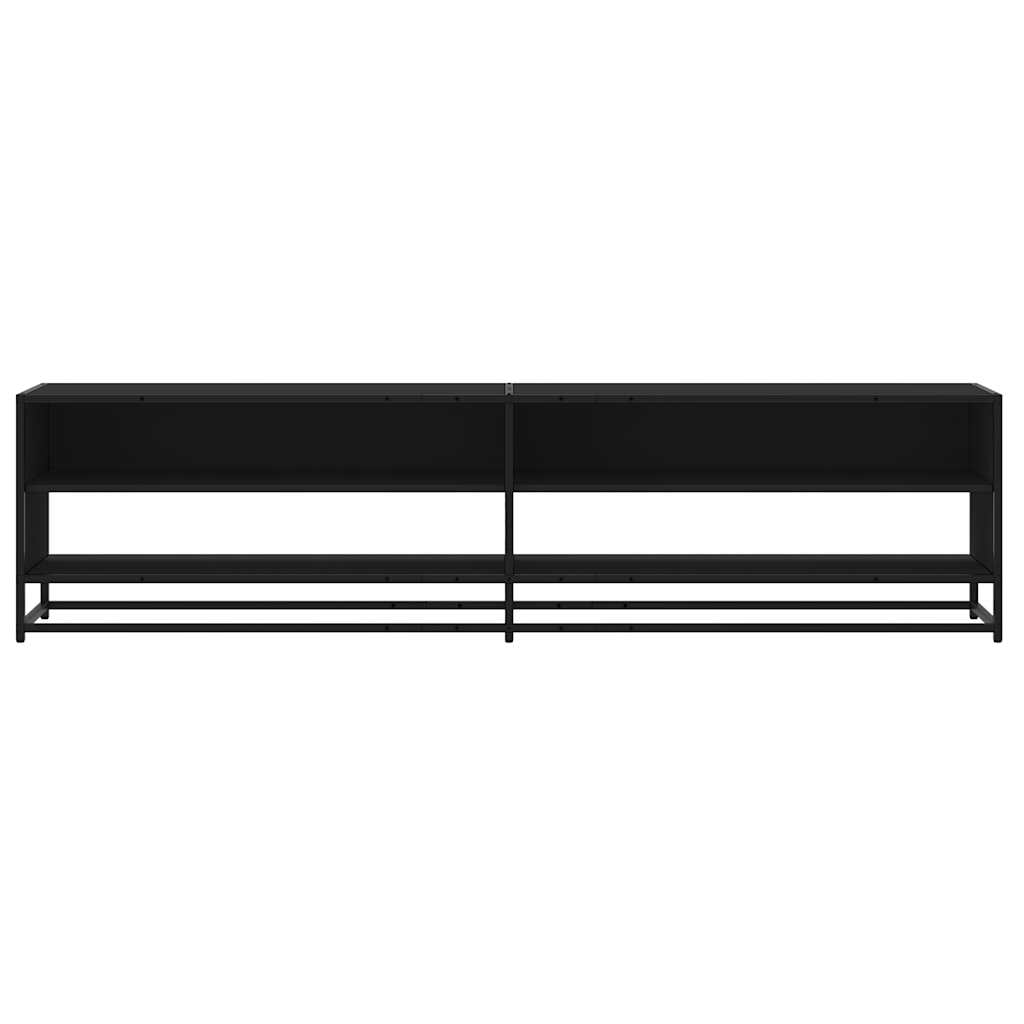 TV ormarić crni 180,5x40x46 cm izrađeno drvo