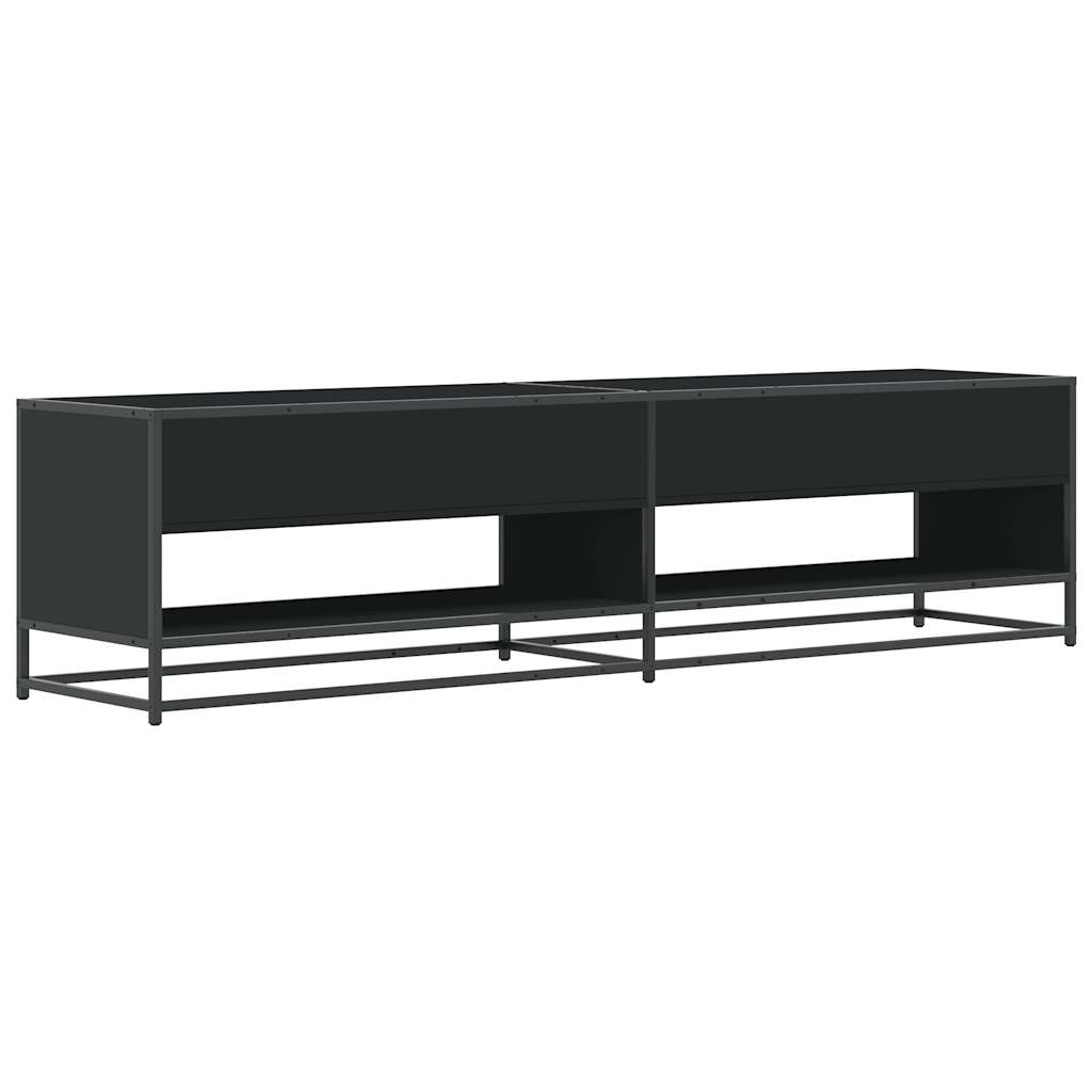 TV ormarić crni 180,5x40x46 cm izrađeno drvo