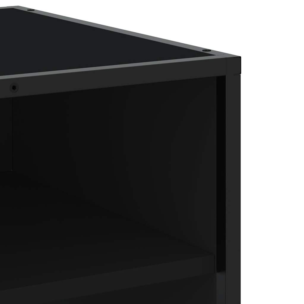 TV ormarić crni 180,5x40x46 cm izrađeno drvo