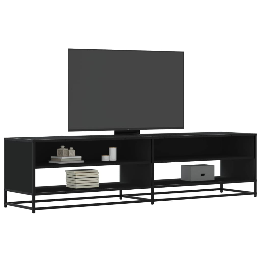 TV ormarić crni 180,5x40x46 cm izrađeno drvo