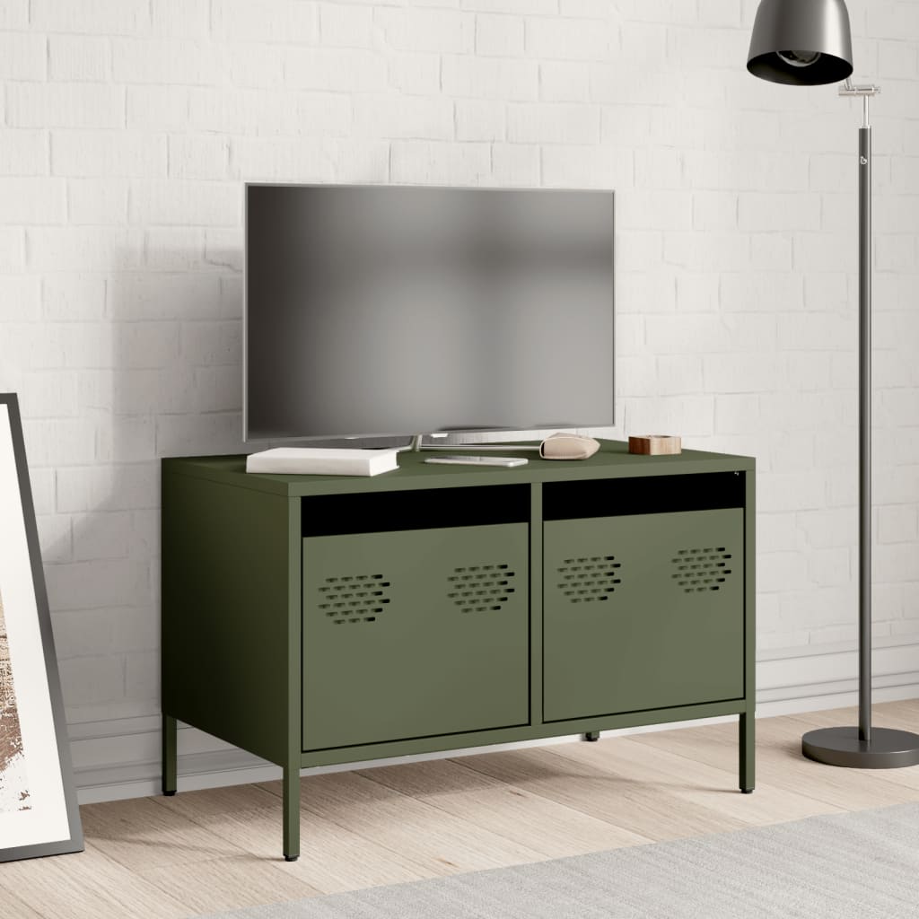 TV ormarić maslinastozeleni 68x39x43,5 cm hladno valjani čelik Zelena