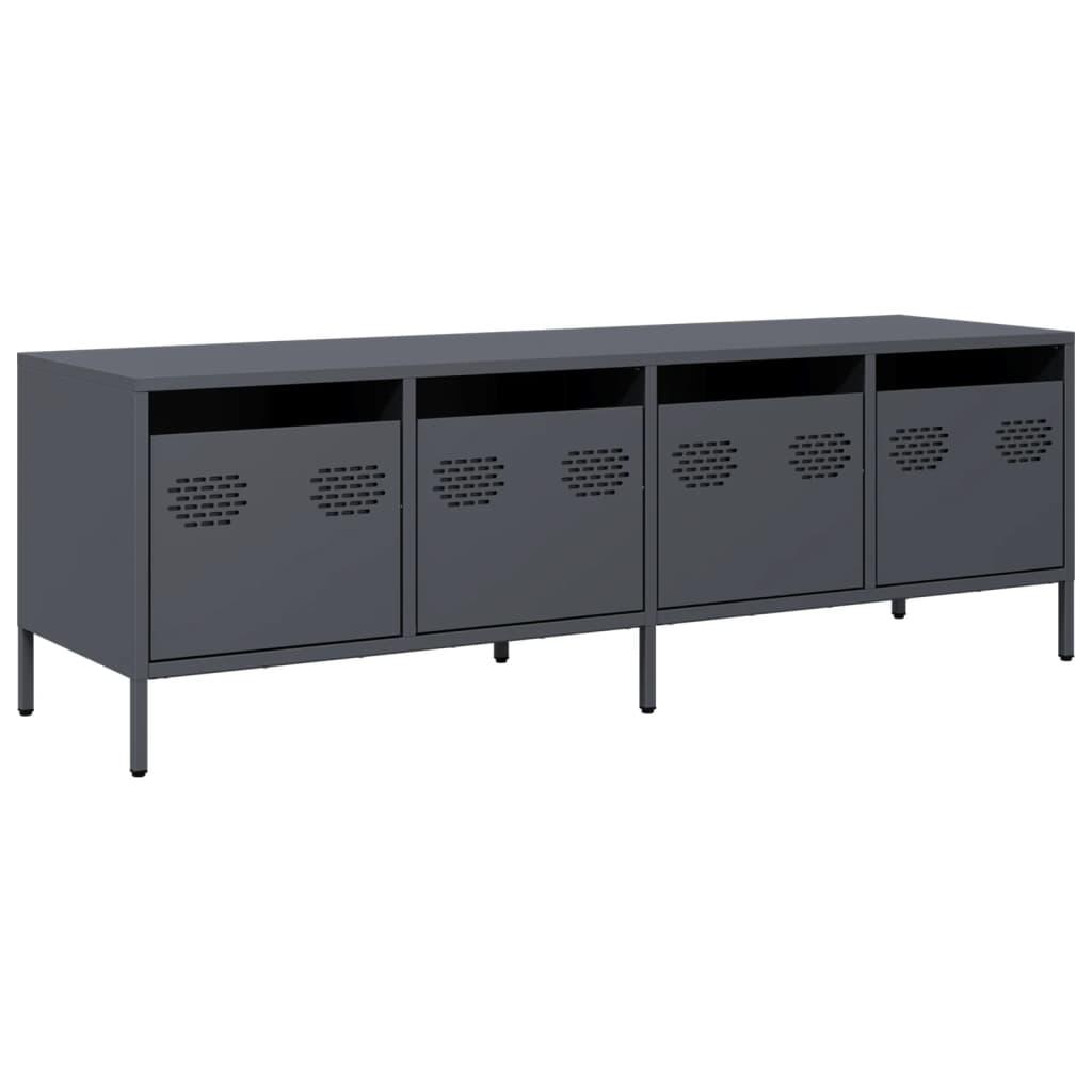 TV ormarić antracit 135 x 39 x 43,5 cm hladno valjani čelik Antracitno siva