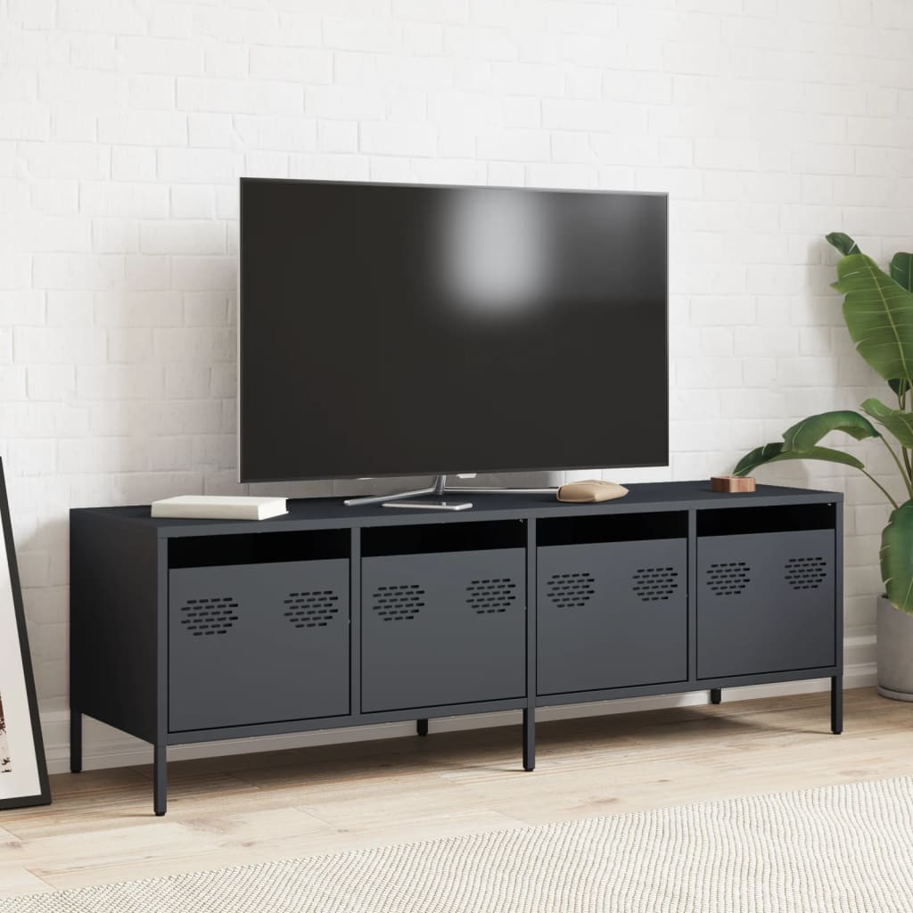 TV ormarić antracit 135 x 39 x 43,5 cm hladno valjani čelik Antracitno siva