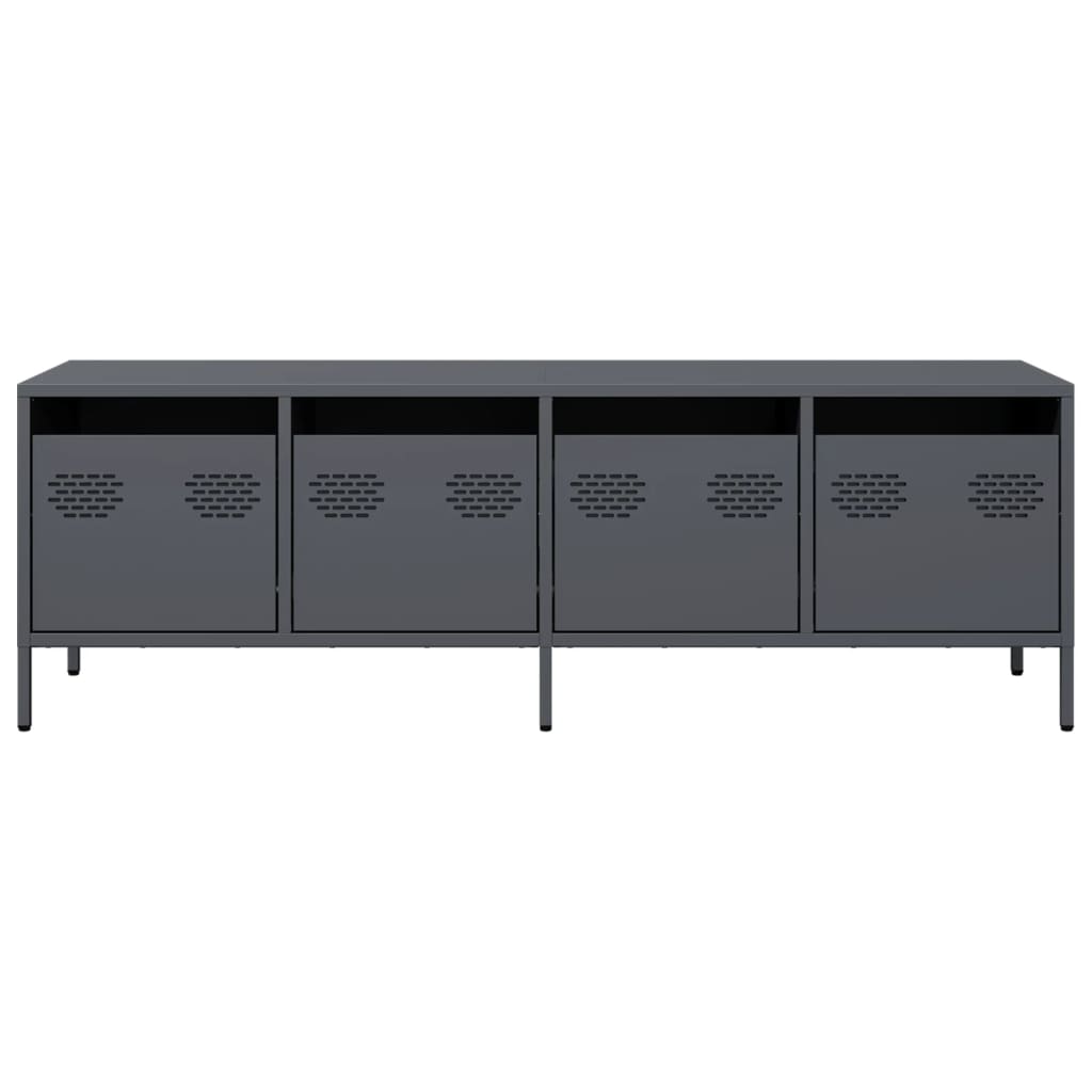 TV ormarić antracit 135 x 39 x 43,5 cm hladno valjani čelik Antracitno siva