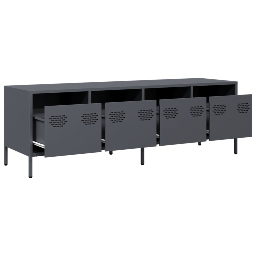 TV ormarić antracit 135 x 39 x 43,5 cm hladno valjani čelik Antracitno siva