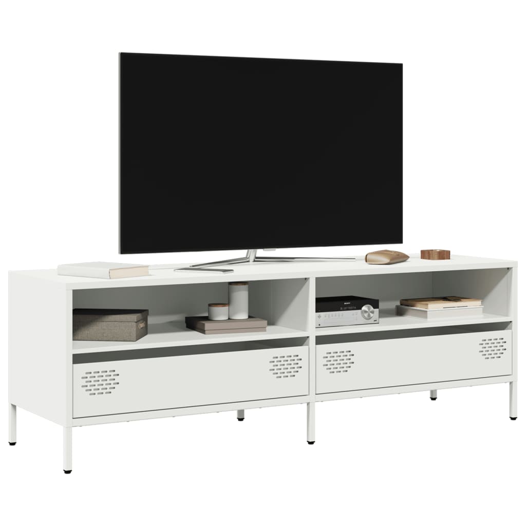 TV ormarić bijeli 135x39x43,5 cm hladno valjani čelik