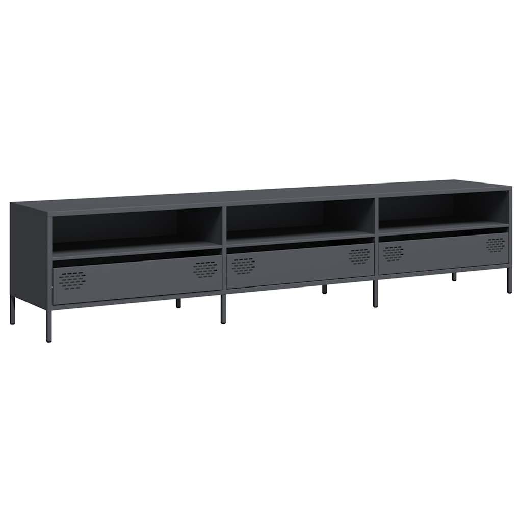 TV ormarić antracit 202x39x43,5 cm hladno valjani čelik