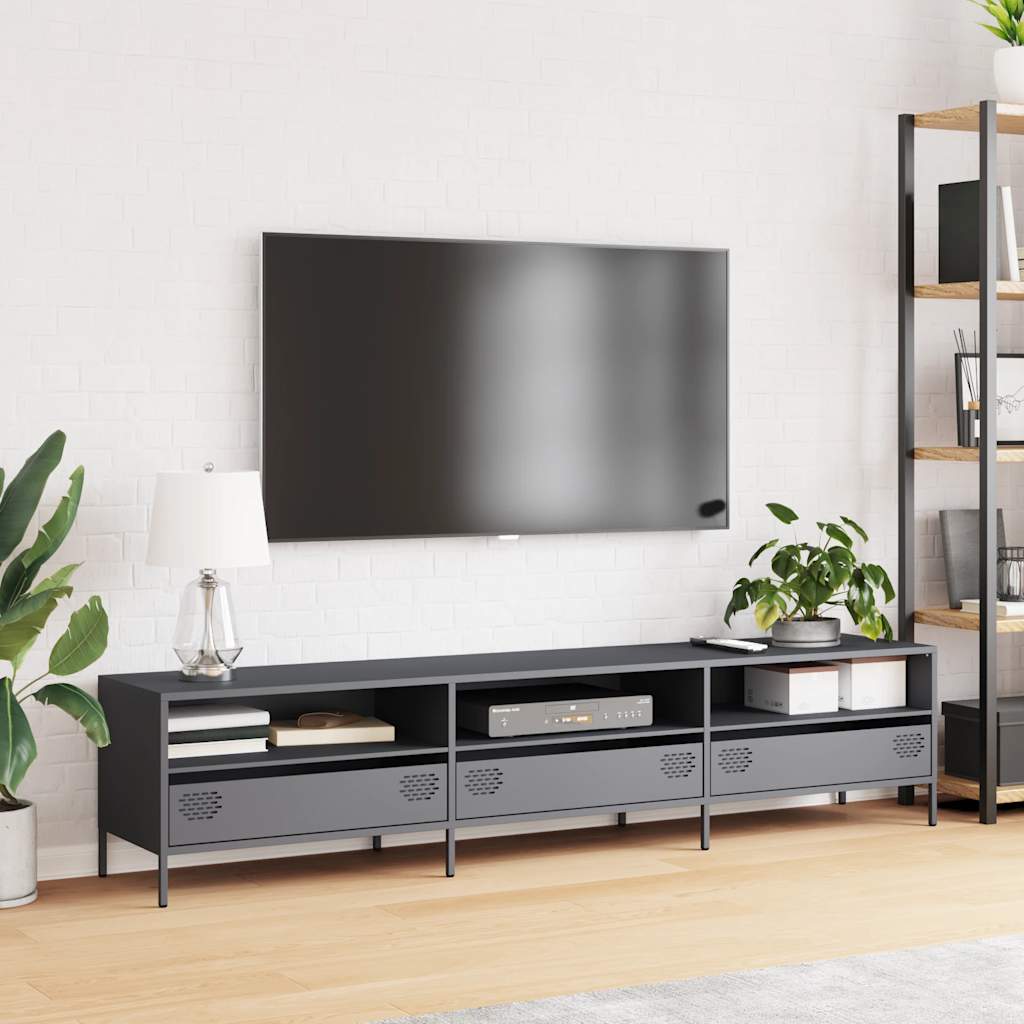 TV ormarić antracit 202x39x43,5 cm hladno valjani čelik
