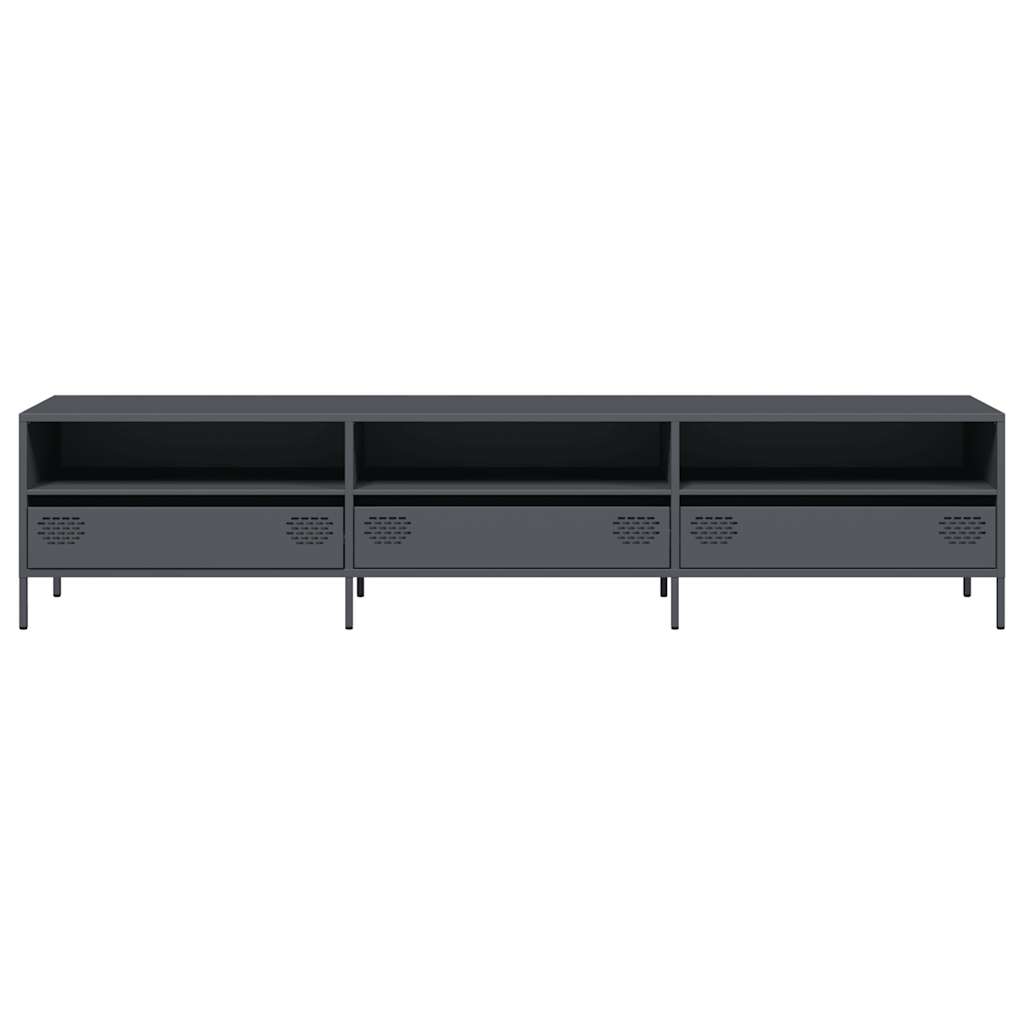 TV ormarić antracit 202x39x43,5 cm hladno valjani čelik