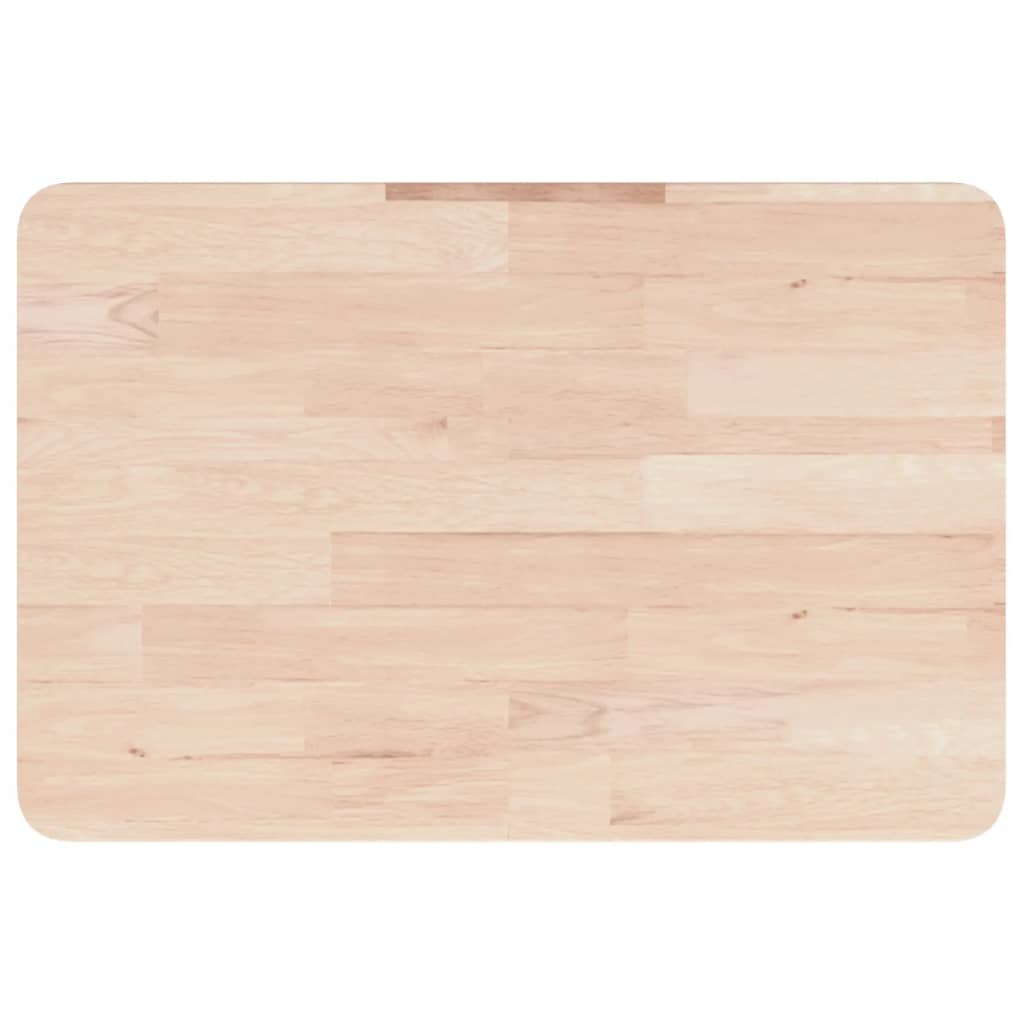Zidna polica za umivaonik od čelika i masivne hrastovine Smeđa 60 x 40 x 2.5 cm