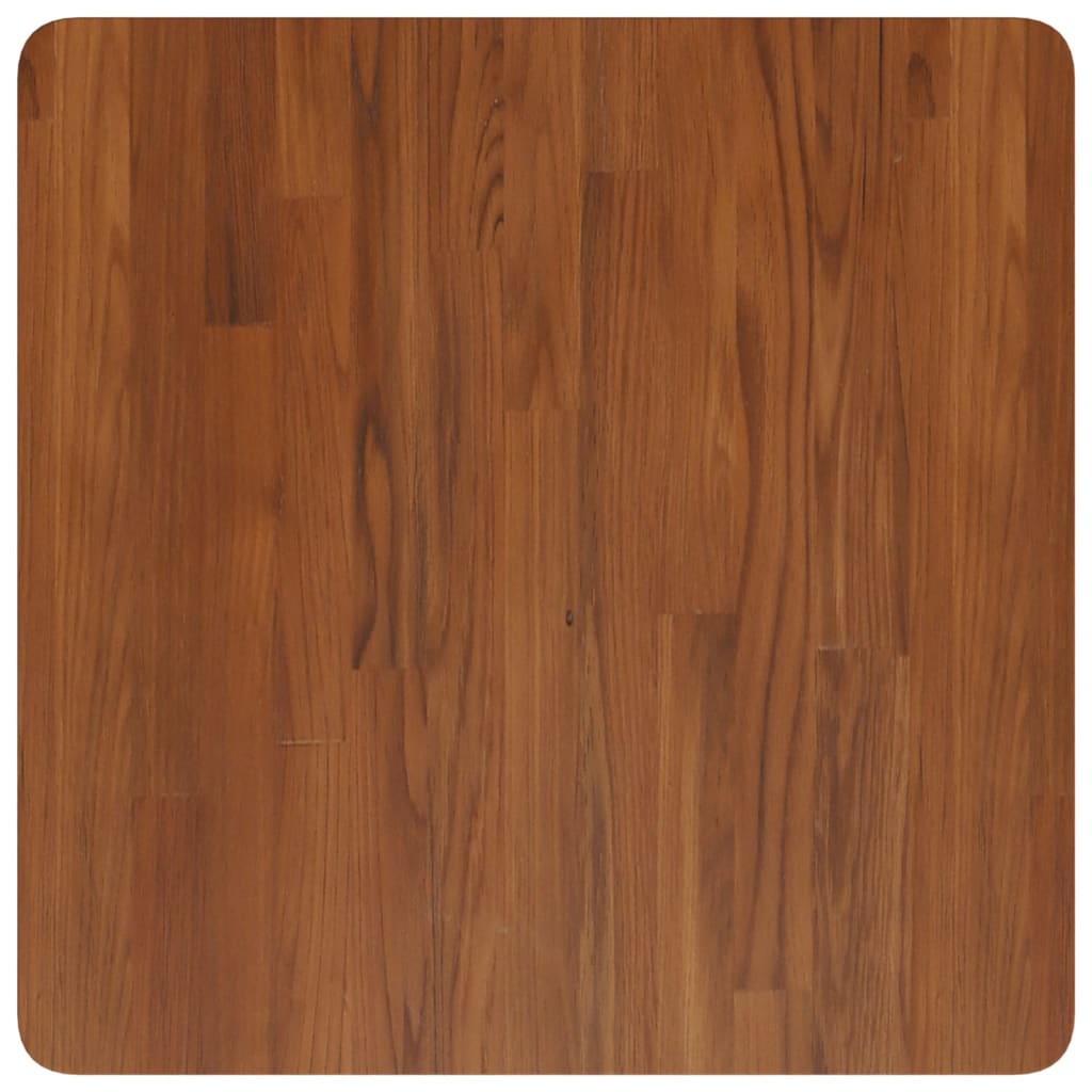 Zidna polica za umivaonik od čelika i masivne hrastovine Smeđa 60 x 60 x 2.5 cm