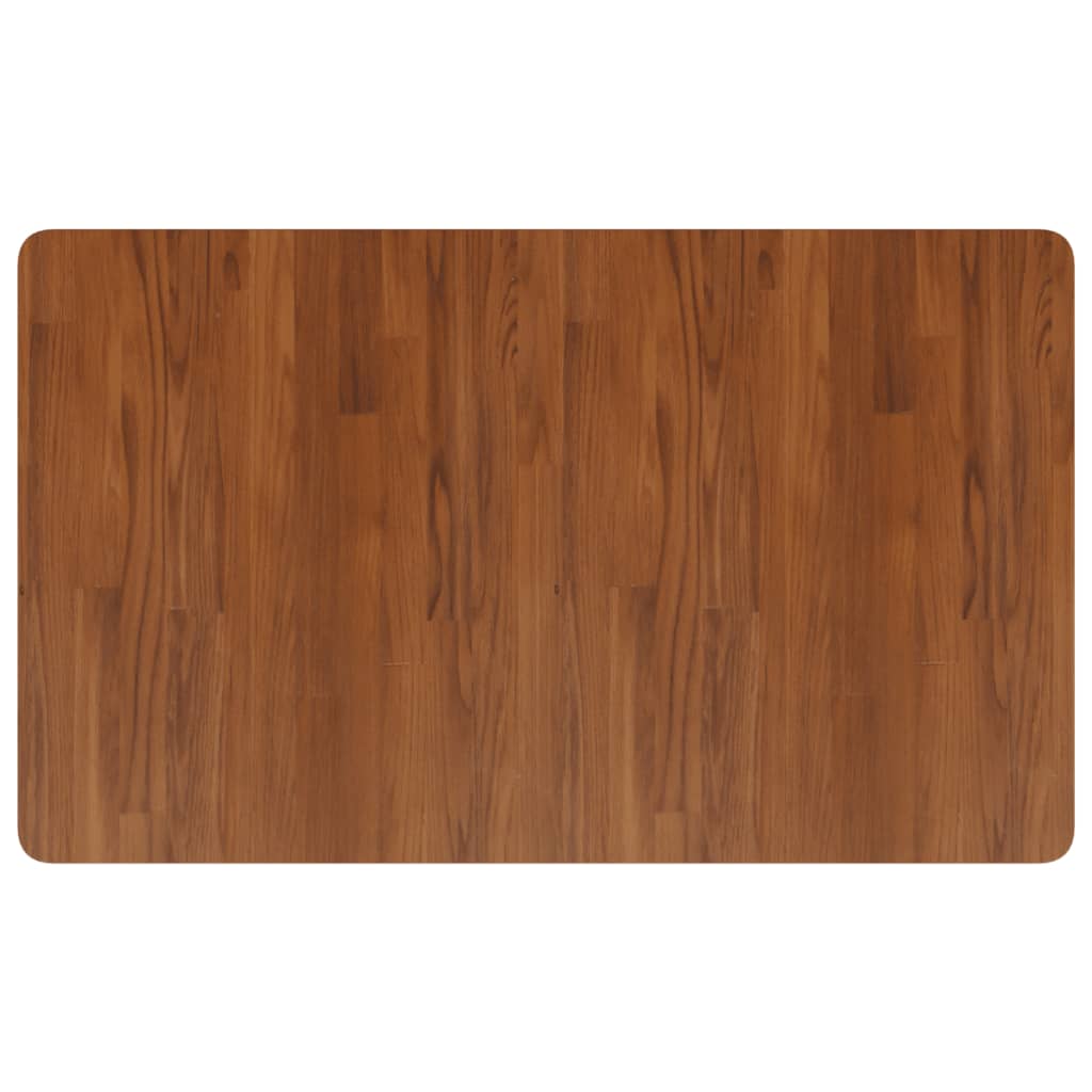 Zidna polica za umivaonik od čelika i masivne hrastovine Smeđa 100 x 60 x 2.5 cm