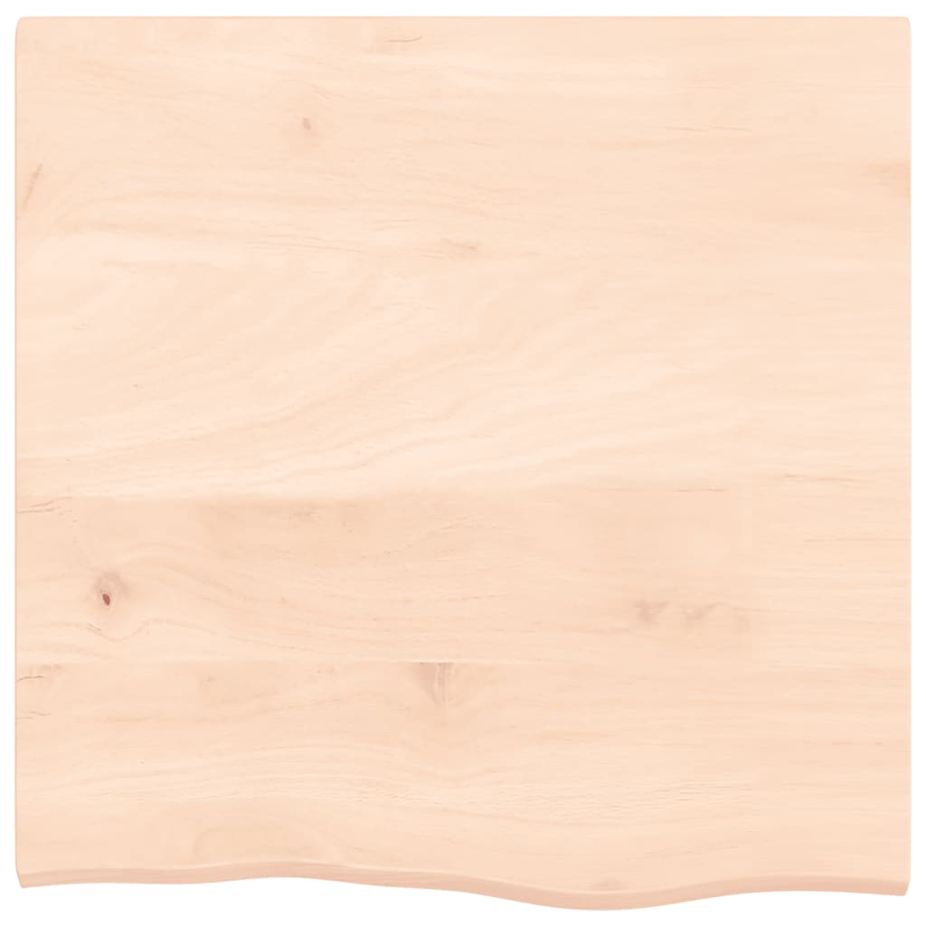 Zidna polica za umivaonik od čelika i masivne hrastovine Smeđa 60 x 60 x 2 cm