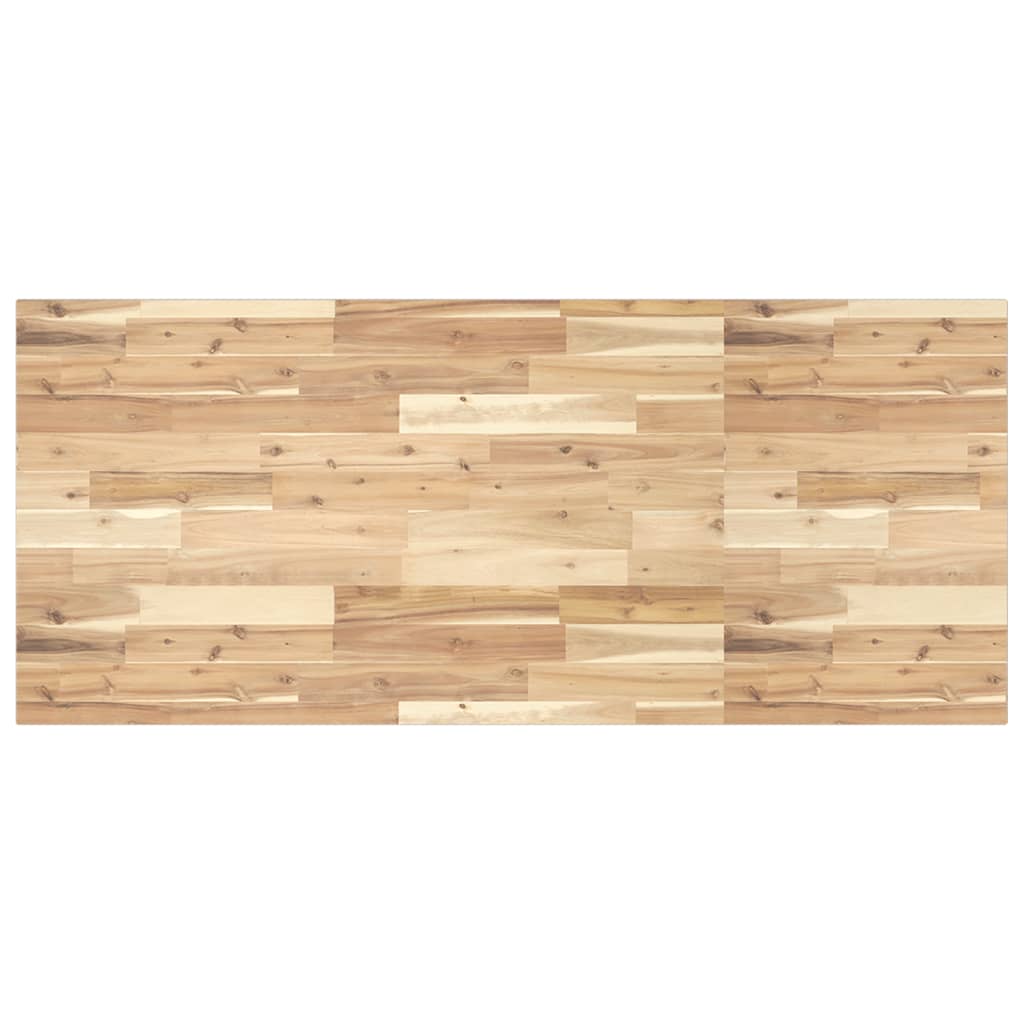 Zidna polica za umivaonik od čelika i masivnog bagremovog drva Smeđa 60 x 50 x 4 cm