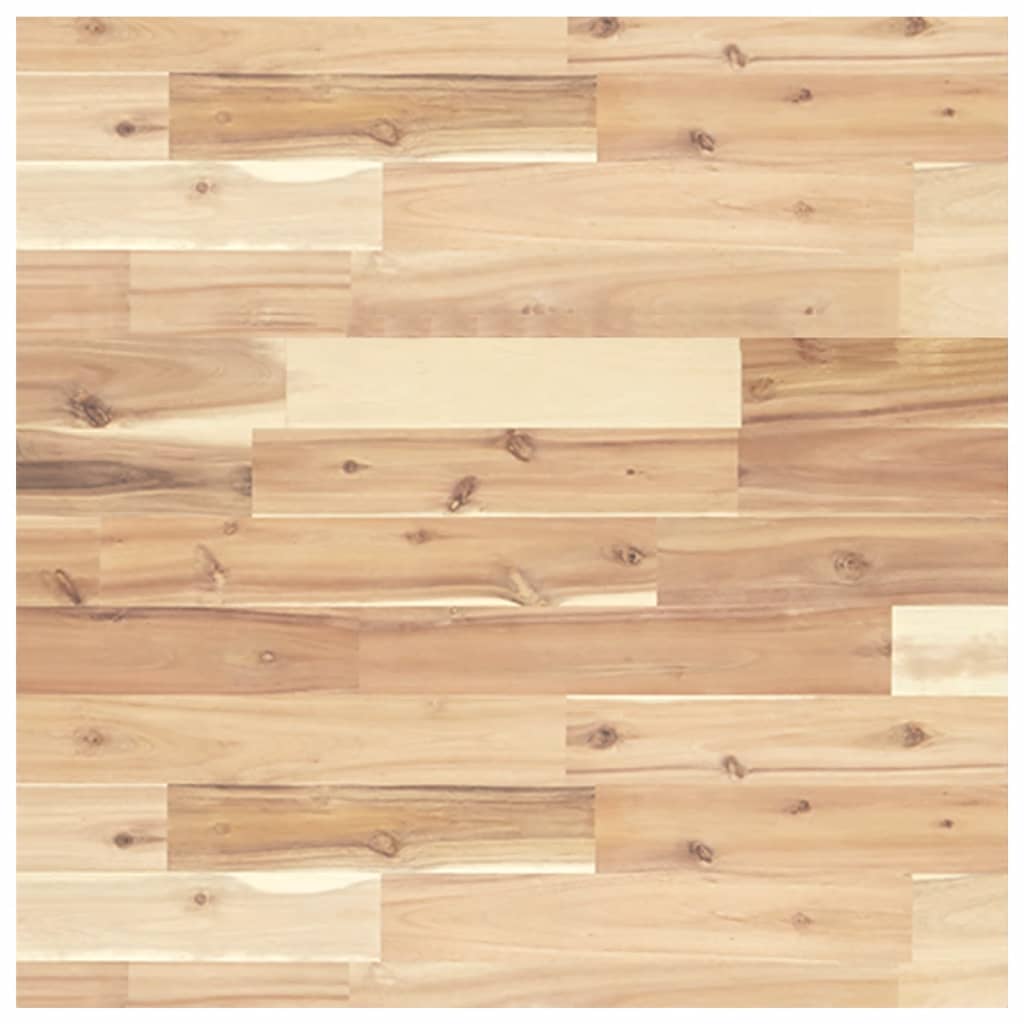 Zidna polica za umivaonik od čelika i masivnog bagremovog drva Smeđa 60 x 60 x 2 cm