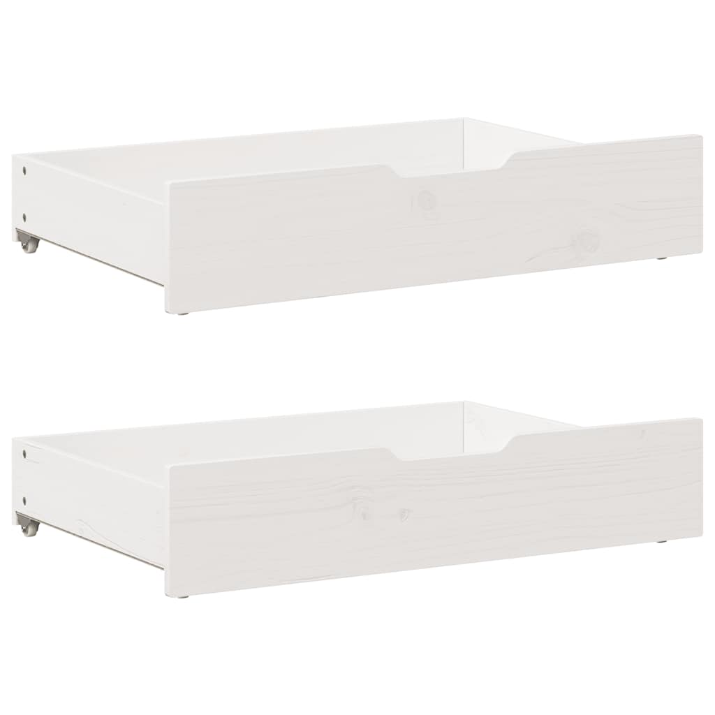 Okvir kreveta bez madraca bijeli 120 x 200 cm masivna borovina
