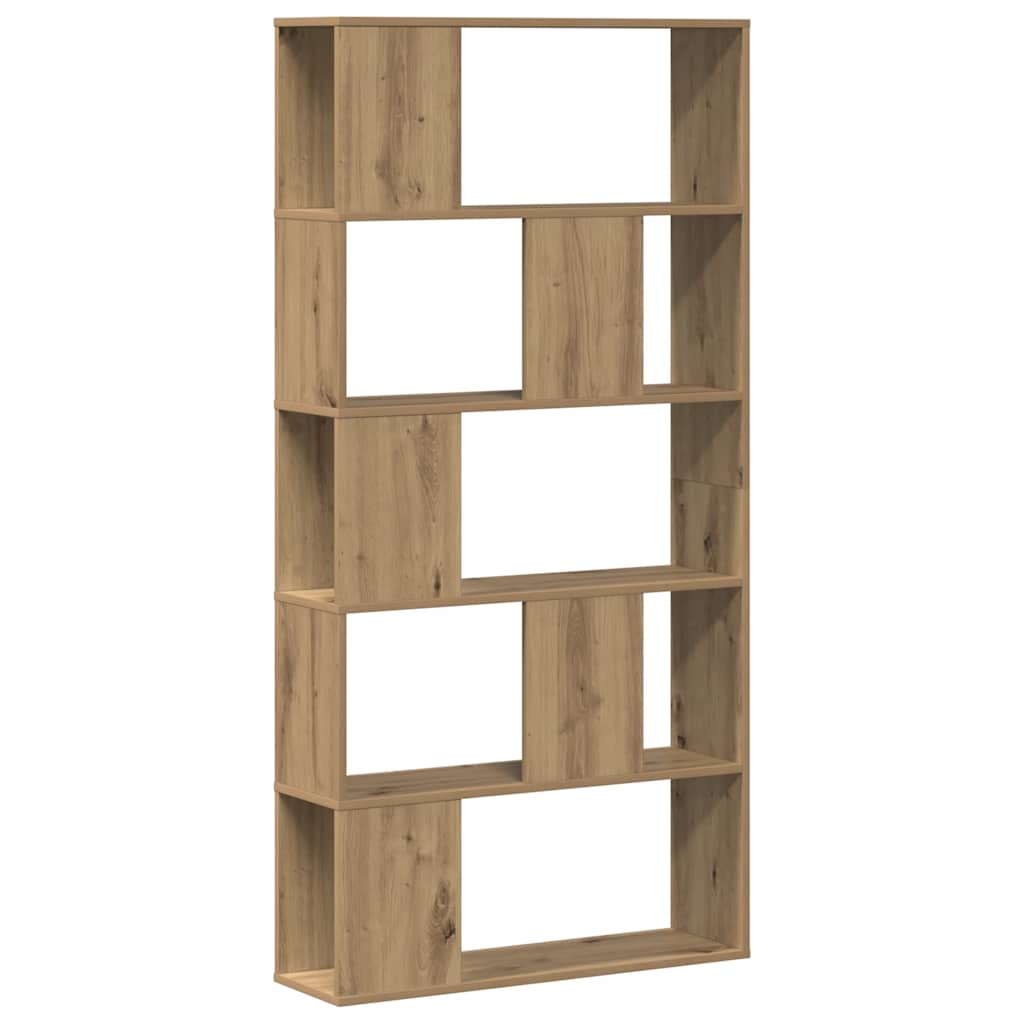 Regal za knjige s 5 razina boja hrasta 80,5x23,5x162,5cm drveni Smeđa