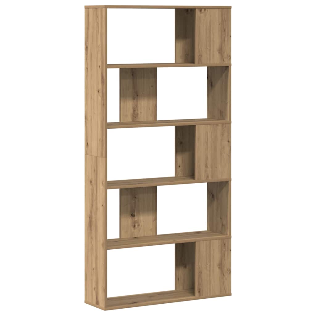 Regal za knjige s 5 razina boja hrasta 80,5x23,5x162,5cm drveni Smeđa