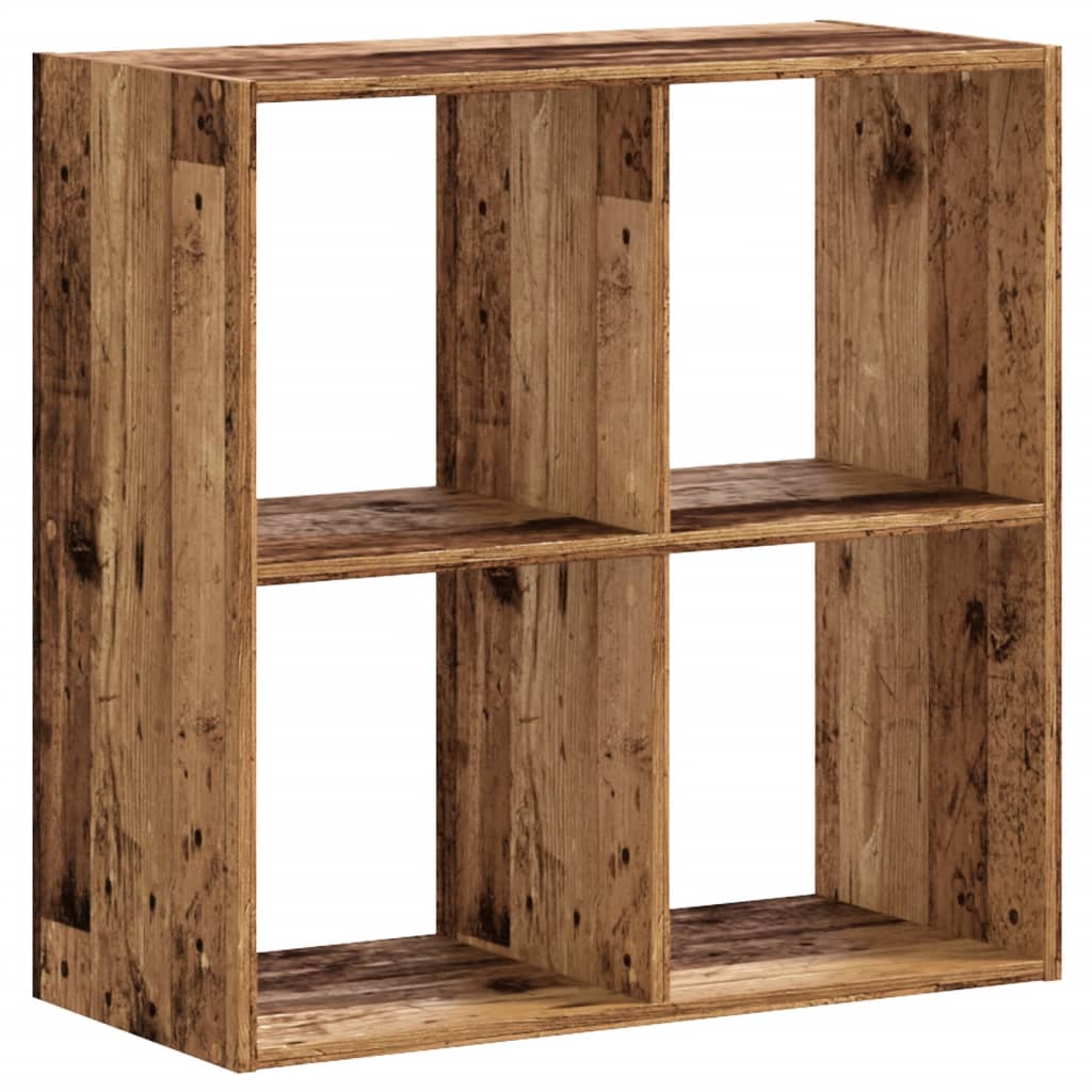 Regal za knjige boja starog drva 68,5x32x68,5 cm drveni