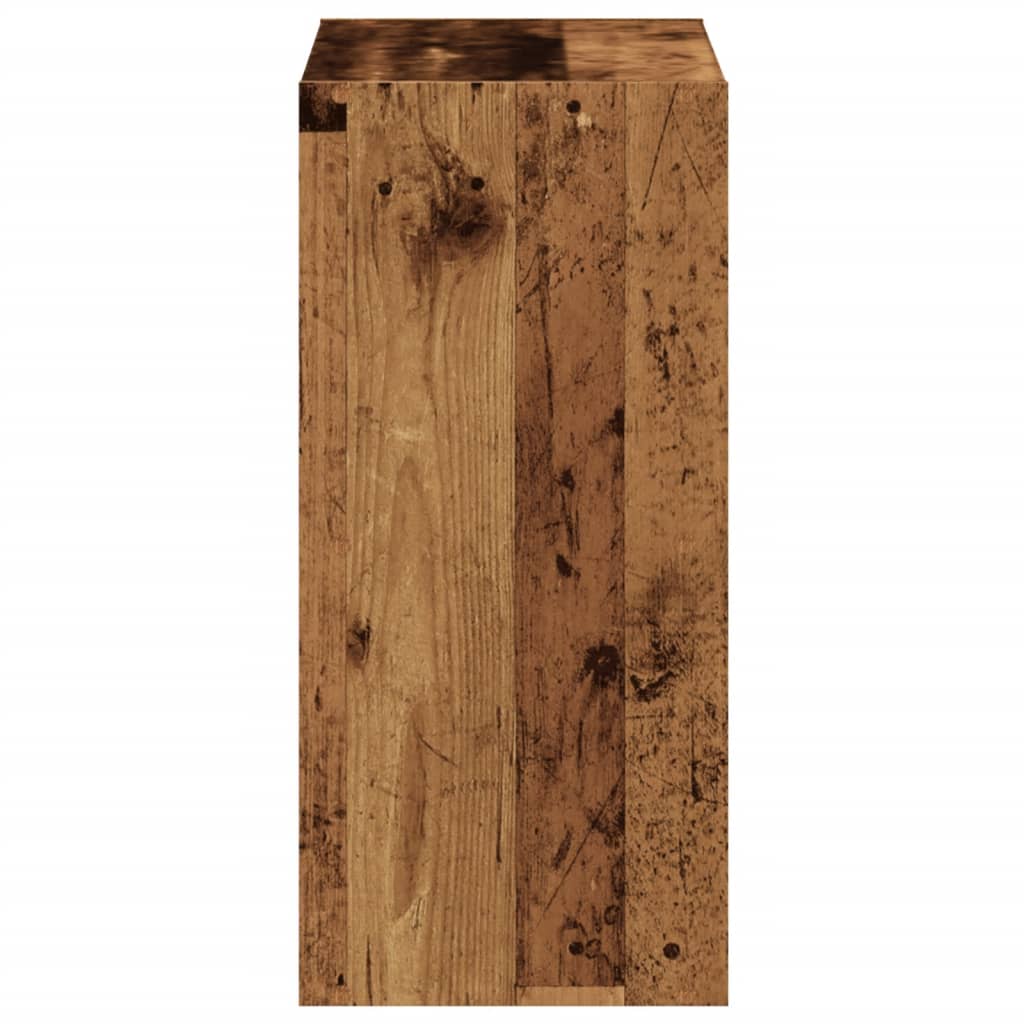 Regal za knjige boja starog drva 68,5x32x68,5 cm drveni