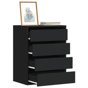 Kutna komoda s ladicama crna 60x41x76 cm od konstruiranog drva